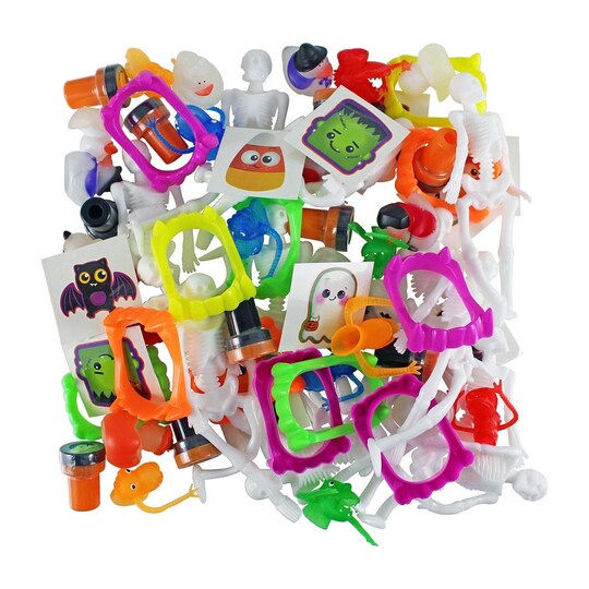 RADYAN; Halloween Toy Assortment 72pc Assorted Party & Teal Pumpkin Novelties; Category:Spring Toys & Activities; Image:1
